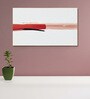 Bold Red and Black Canvas Wall Painting Gold Frame