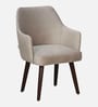 Bolivar Velvet Dining Chair In Beige Colour