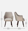 Bolivar Velvet Dining Chair In Beige Colour