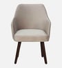 Bolivar Velvet Dining Chair In Beige Colour