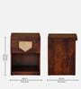 Bolivia Solid Wood Bed Side Table in Wenge Finish with Drawer