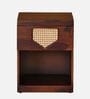 Bolivia Solid Wood Bed Side Table in Wenge Finish with Drawer