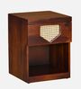 Bolivia Solid Wood Bed Side Table in Wenge Finish with Drawer