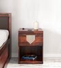 Bolivia Solid Wood Bed Side Table in Wenge Finish with Drawer