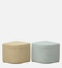 Bolsward Sheesham Wood Nesting Coffee Table Set in Provincial Teak Finish With 4 Stools