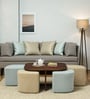 Bolsward Sheesham Wood Nesting Coffee Table Set in Provincial Teak Finish With 4 Stools