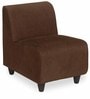 Bolt One Seater Sofa without Armrest in Brown Colour