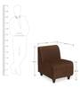 Bolt One Seater Sofa without Armrest in Brown Colour