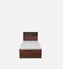 Boltera Single Bed in Dark Walnut Finish with Drawer Storage Boltera Single Bed in Dark Walnut Finish with Drawer Storage