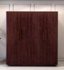 Bolton 4 Door Wardrobe With Drawer And Locker In Brown Finish
