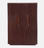 Bolton 3 Door Wardrobe With Drawer And Locker In Brown Finish