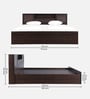 Bolton King Size Bed in Wenge Finish with Hydraulic Storage