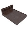Bolton Queen Size Bed in Dark Maple Finish with Box Storage