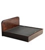 Bolton Solid Wood Queen Size Bed in Brown Finish with Hydraulic Storage