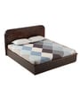 Bolton Solid Wood Queen Size Bed in Brown Finish with Hydraulic Storage