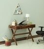 Bolzano Sheesham Wood Study Table In Rustic Teak Finish