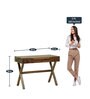 Bolzano Sheesham Wood Study Table In Rustic Teak Finish
