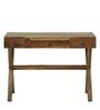 Bolzano Sheesham Wood Study Table In Rustic Teak Finish