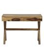 Bolzano Sheesham Wood Study Table In Rustic Teak Finish