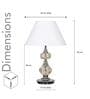 Bompton Metal & Crystal Table Lamp with Fabric Shade (Nickel)