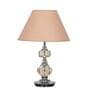 Bompton Metal & Crystal Table Lamp with Fabric Shade (Nickel)