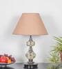 Bompton Metal & Crystal Table Lamp with Fabric Shade (Nickel)