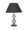 Bompton Metal & Crystal Table Lamp with Fabric Shade (Nickel)