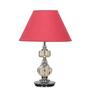 Bompton Metal & Crystal Table Lamp with Fabric Shade (Nickel)