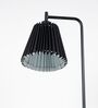 Bond Black Metal Study Table Lamp with Black Pleated Shade
