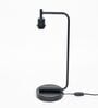 Bond Black Metal Study Table Lamp with Black Pleated Shade