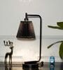 Bond Black Metal Study Table Lamp with Black Pleated Shade
