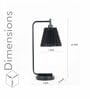 Bond Black Metal Study Table Lamp with Black Pleated Shade