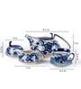 150 ML Blue Bone China Tea Set of 15