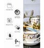 Bone China Tea/Coffee Cup Saucer Set of 12pcs