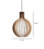 Medora Bongo Black Wooden Hanging Light