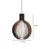 Innova Bongo Black Wooden Hanging Light