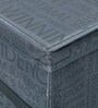 Grey Polyester & Cardboard Wardrobe Box (L: 17.7, W: 13.8, H: 7.1)