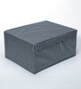 Grey Polyester & Cardboard Wardrobe Box (L: 17.7, W: 13.8, H: 7.1)