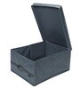 Grey Polyester & Cardboard Wardrobe Box (L: 17.7, W: 13.8, H: 7.1)