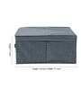 Grey Polyester & Cardboard Wardrobe Box (L: 17.7, W: 13.8, H: 7.1)