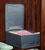 Grey Polyester & Cardboard Wardrobe Box (L: 17.7, W: 13.8, H: 7.1)