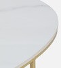 Bonita Metal Coffee Table In White Colour With Porcelain Top