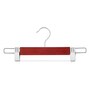 Wood & Metal Red Skirt Hanger, Set of 3