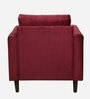 Bonito Velvet 1 Seater Sofa In Berry Red Colour