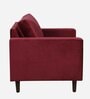 Bonito Velvet 1 Seater Sofa In Berry Red Colour