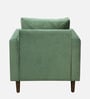 Bonito Velvet 1 Seater Sofa In Green Colour