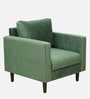 Bonito Velvet 1 Seater Sofa In Green Colour