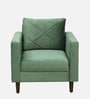 Bonito Velvet 1 Seater Sofa In Green Colour