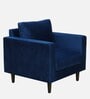 Bonito Velvet 1 Seater Sofa In Royal Blue Colour