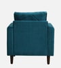 Bonito Velvet 1 Seater Sofa In Teal Blue Colour